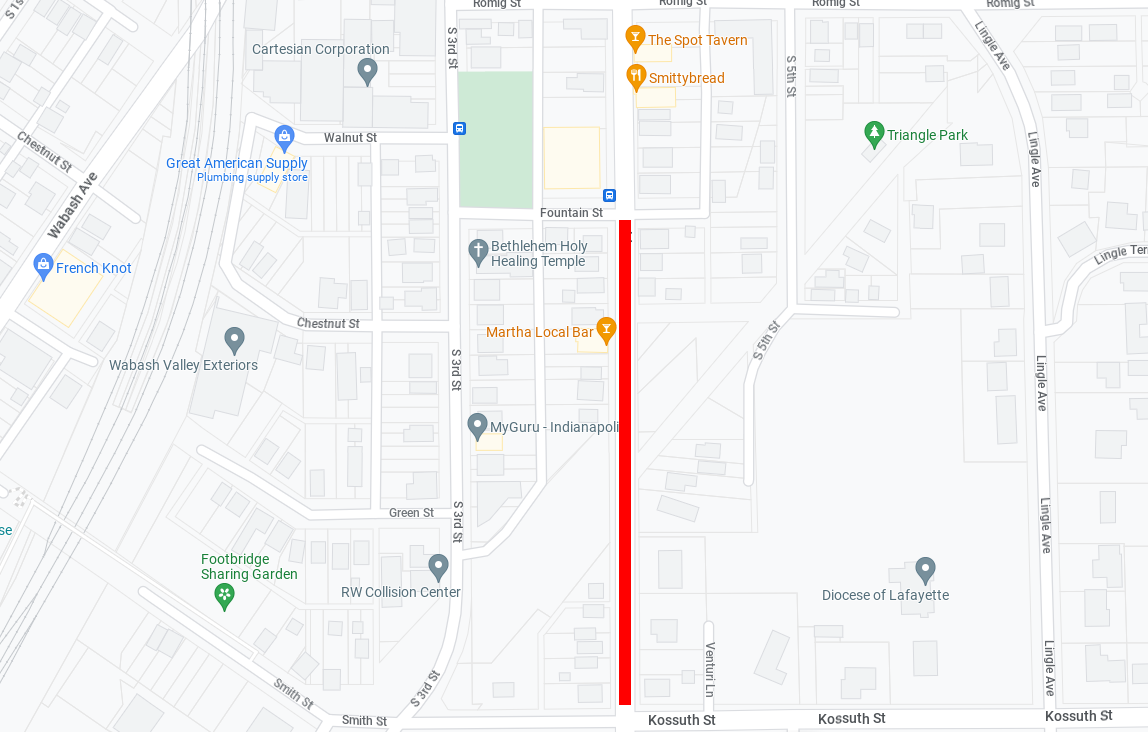 Closure – South 4th St.